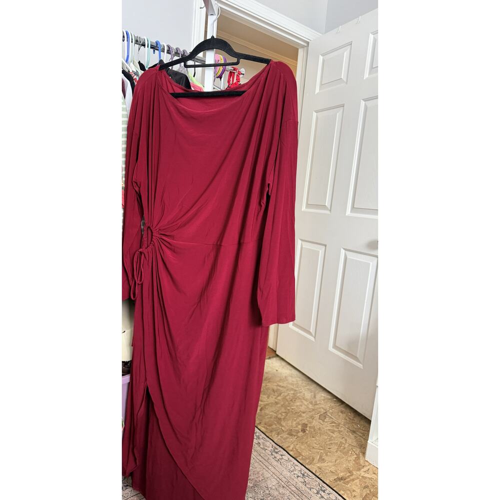Red Stretchy Maxi Dress